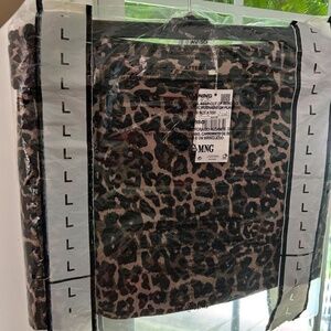 mango leopard skirt